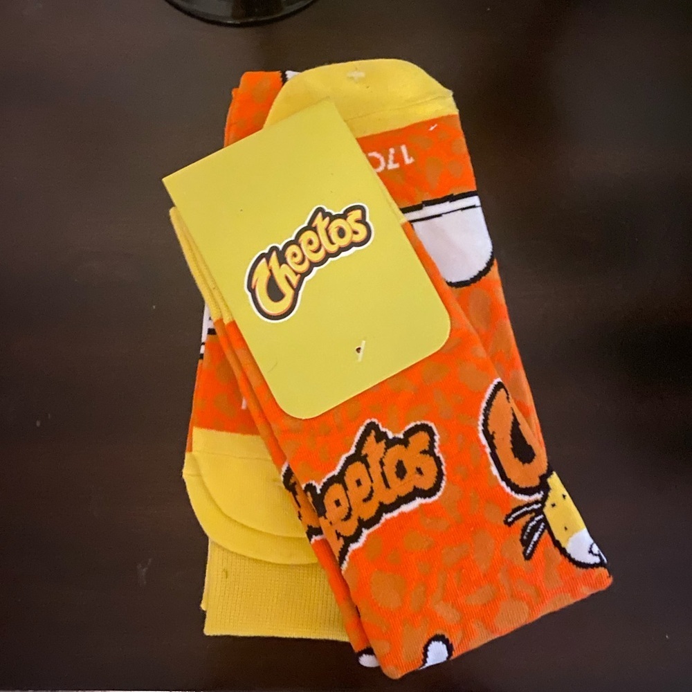 New Strideline Chester Cheetah Cheetos Novelty Dress Socks | 2-Pair Set | Gift - Picture 2 of 3